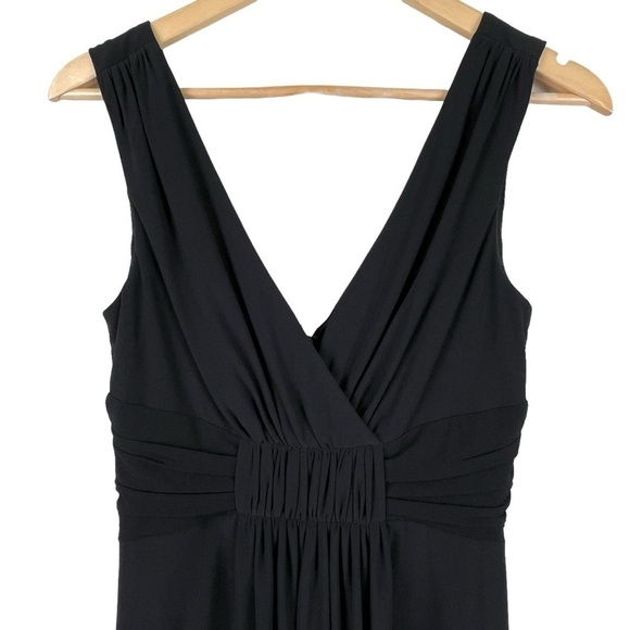 White House Black Market Black V-Neck and Back Dress Size 4 - Picture 3 of 11